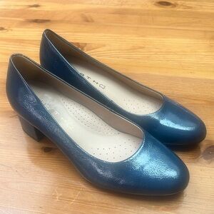 Wirth leather blue pumps size 39